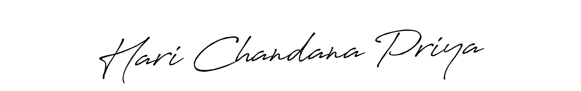 How to make Hari Chandana Priya name signature. Use Antro_Vectra_Bolder style for creating short signs online. This is the latest handwritten sign. Hari Chandana Priya signature style 7 images and pictures png