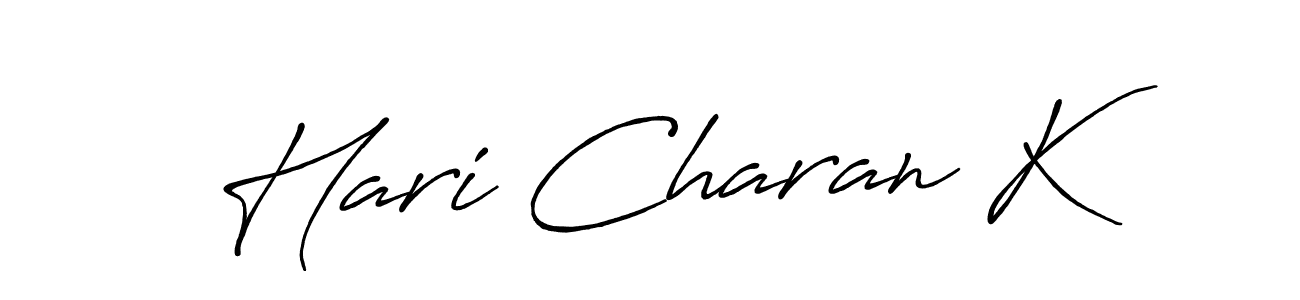Hari Charan K stylish signature style. Best Handwritten Sign (Antro_Vectra_Bolder) for my name. Handwritten Signature Collection Ideas for my name Hari Charan K. Hari Charan K signature style 7 images and pictures png
