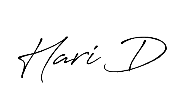 Hari D stylish signature style. Best Handwritten Sign (Antro_Vectra_Bolder) for my name. Handwritten Signature Collection Ideas for my name Hari D. Hari D signature style 7 images and pictures png