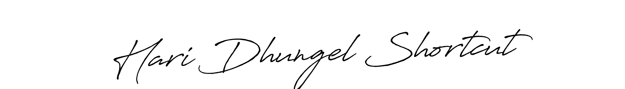 Create a beautiful signature design for name Hari Dhungel Shortcut. With this signature (Antro_Vectra_Bolder) fonts, you can make a handwritten signature for free. Hari Dhungel Shortcut signature style 7 images and pictures png