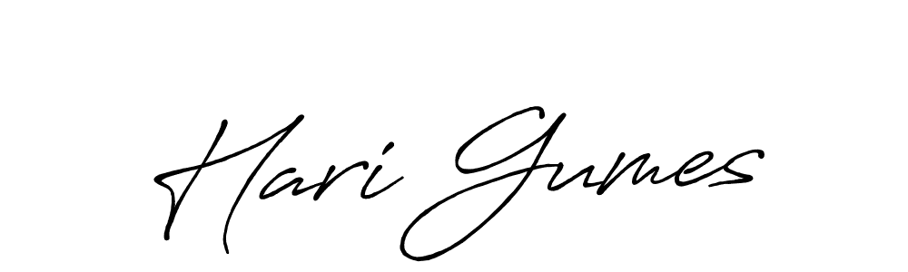 Also You can easily find your signature by using the search form. We will create Hari Gumes name handwritten signature images for you free of cost using Antro_Vectra_Bolder sign style. Hari Gumes signature style 7 images and pictures png