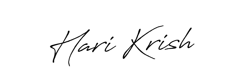if you are searching for the best signature style for your name Hari Krish. so please give up your signature search. here we have designed multiple signature styles  using Antro_Vectra_Bolder. Hari Krish signature style 7 images and pictures png