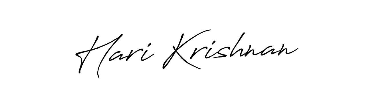 Design your own signature with our free online signature maker. With this signature software, you can create a handwritten (Antro_Vectra_Bolder) signature for name Hari Krishnan. Hari Krishnan signature style 7 images and pictures png
