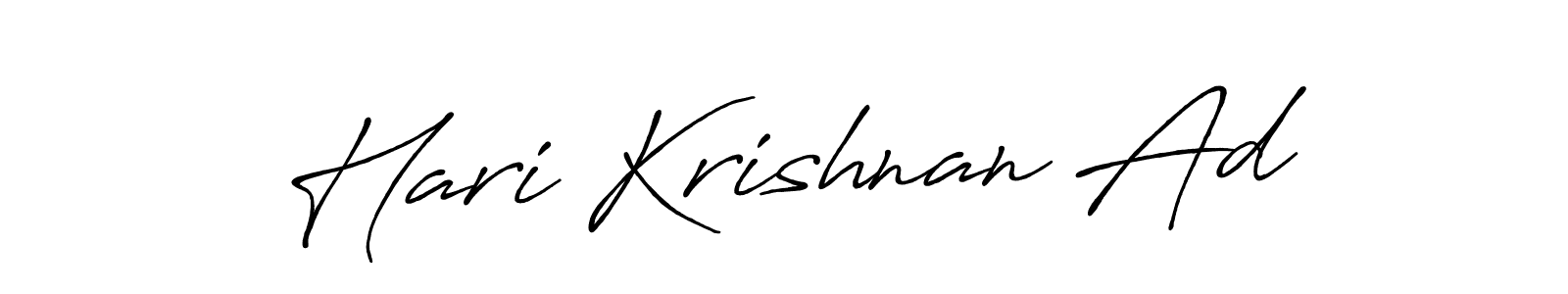 The best way (Antro_Vectra_Bolder) to make a short signature is to pick only two or three words in your name. The name Hari Krishnan Ad include a total of six letters. For converting this name. Hari Krishnan Ad signature style 7 images and pictures png