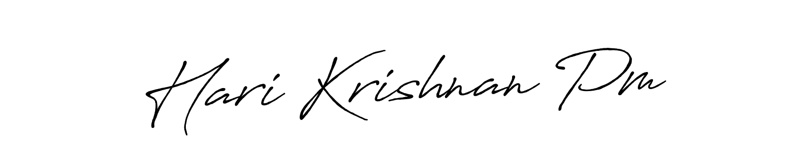 How to make Hari Krishnan Pm name signature. Use Antro_Vectra_Bolder style for creating short signs online. This is the latest handwritten sign. Hari Krishnan Pm signature style 7 images and pictures png