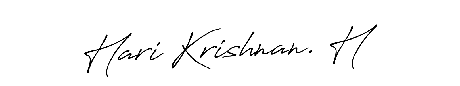 Hari Krishnan. H stylish signature style. Best Handwritten Sign (Antro_Vectra_Bolder) for my name. Handwritten Signature Collection Ideas for my name Hari Krishnan. H. Hari Krishnan. H signature style 7 images and pictures png