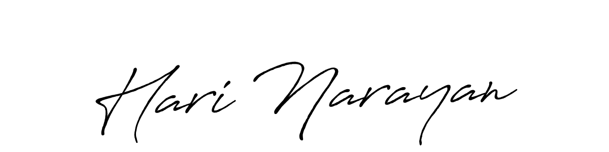 Hari Narayan stylish signature style. Best Handwritten Sign (Antro_Vectra_Bolder) for my name. Handwritten Signature Collection Ideas for my name Hari Narayan. Hari Narayan signature style 7 images and pictures png