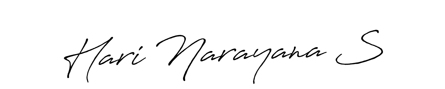 This is the best signature style for the Hari Narayana S name. Also you like these signature font (Antro_Vectra_Bolder). Mix name signature. Hari Narayana S signature style 7 images and pictures png