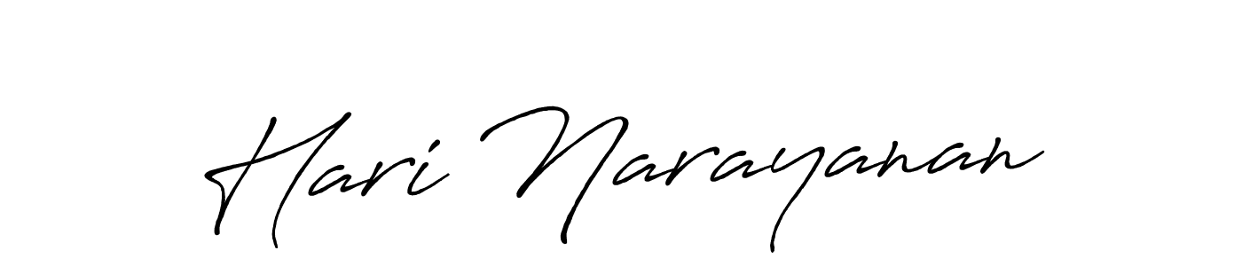 Create a beautiful signature design for name Hari Narayanan. With this signature (Antro_Vectra_Bolder) fonts, you can make a handwritten signature for free. Hari Narayanan signature style 7 images and pictures png