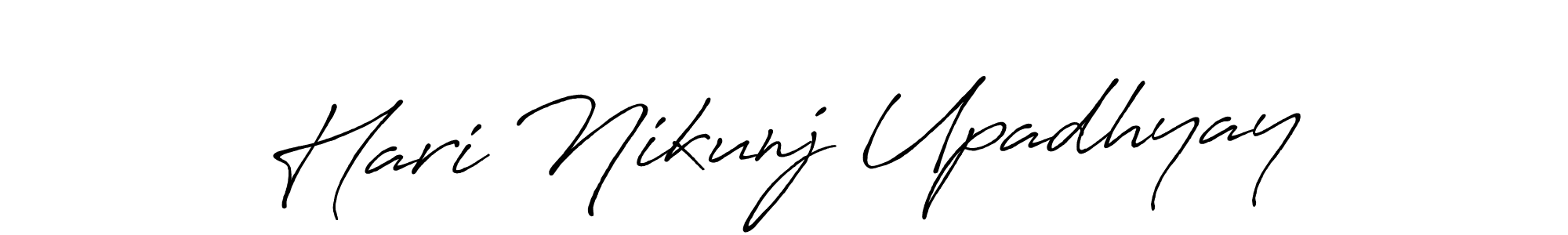 You should practise on your own different ways (Antro_Vectra_Bolder) to write your name (Hari Nikunj Upadhyay) in signature. don't let someone else do it for you. Hari Nikunj Upadhyay signature style 7 images and pictures png