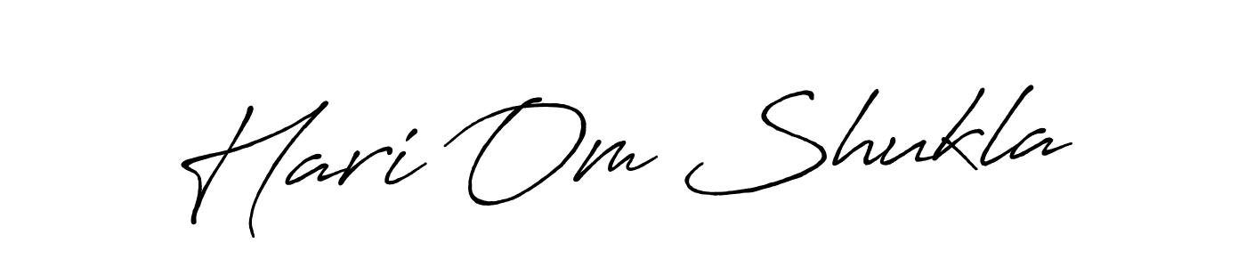 Create a beautiful signature design for name Hari Om Shukla. With this signature (Antro_Vectra_Bolder) fonts, you can make a handwritten signature for free. Hari Om Shukla signature style 7 images and pictures png