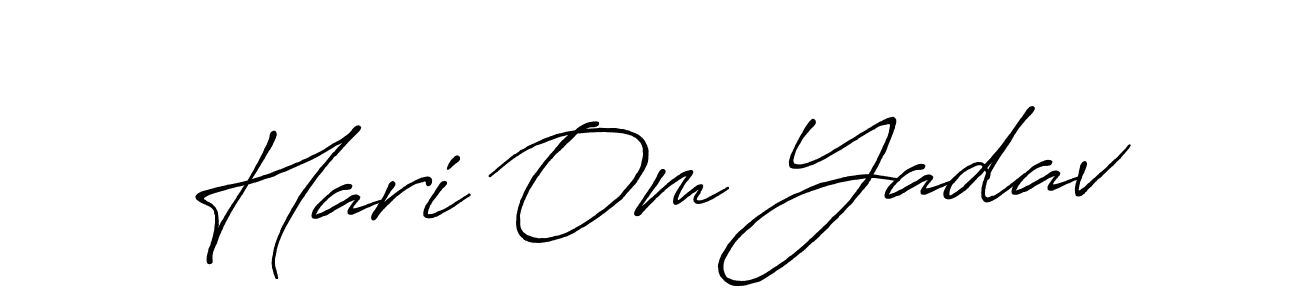 How to make Hari Om Yadav signature? Antro_Vectra_Bolder is a professional autograph style. Create handwritten signature for Hari Om Yadav name. Hari Om Yadav signature style 7 images and pictures png