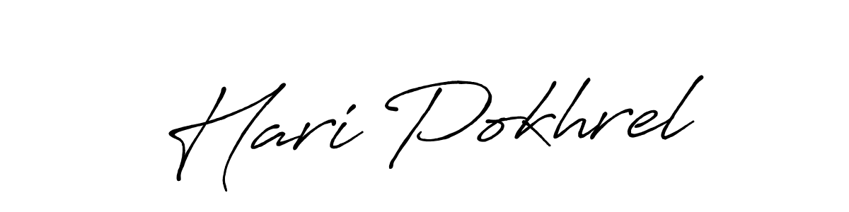 Antro_Vectra_Bolder is a professional signature style that is perfect for those who want to add a touch of class to their signature. It is also a great choice for those who want to make their signature more unique. Get Hari Pokhrel name to fancy signature for free. Hari Pokhrel signature style 7 images and pictures png