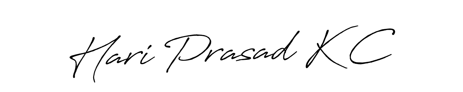 Design your own signature with our free online signature maker. With this signature software, you can create a handwritten (Antro_Vectra_Bolder) signature for name Hari Prasad K C. Hari Prasad K C signature style 7 images and pictures png