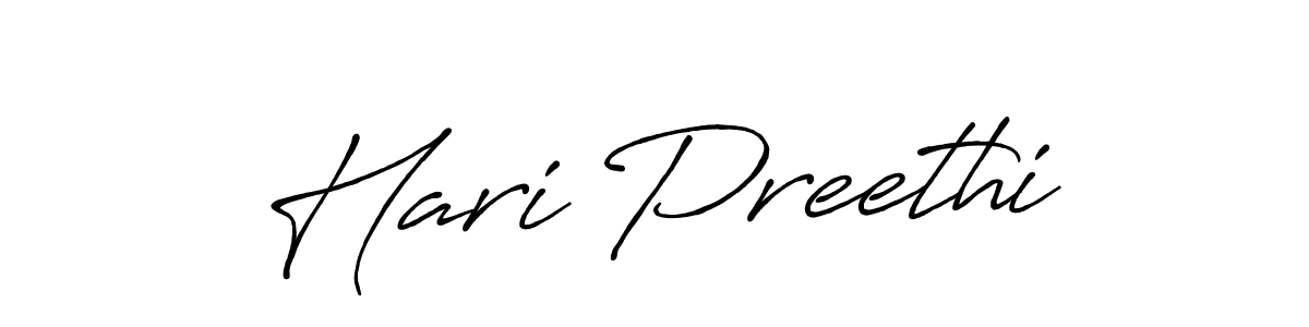 Create a beautiful signature design for name Hari Preethi. With this signature (Antro_Vectra_Bolder) fonts, you can make a handwritten signature for free. Hari Preethi signature style 7 images and pictures png