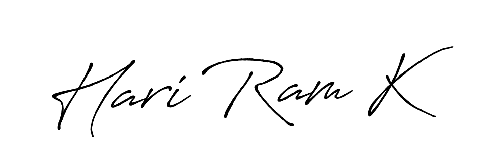 You should practise on your own different ways (Antro_Vectra_Bolder) to write your name (Hari Ram K) in signature. don't let someone else do it for you. Hari Ram K signature style 7 images and pictures png