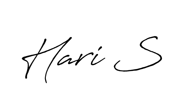 Make a beautiful signature design for name Hari S. With this signature (Antro_Vectra_Bolder) style, you can create a handwritten signature for free. Hari S signature style 7 images and pictures png