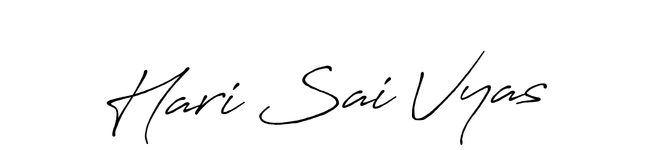 How to make Hari Sai Vyas signature? Antro_Vectra_Bolder is a professional autograph style. Create handwritten signature for Hari Sai Vyas name. Hari Sai Vyas signature style 7 images and pictures png