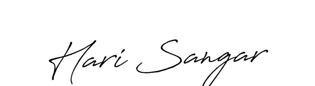 Use a signature maker to create a handwritten signature online. With this signature software, you can design (Antro_Vectra_Bolder) your own signature for name Hari Sangar. Hari Sangar signature style 7 images and pictures png