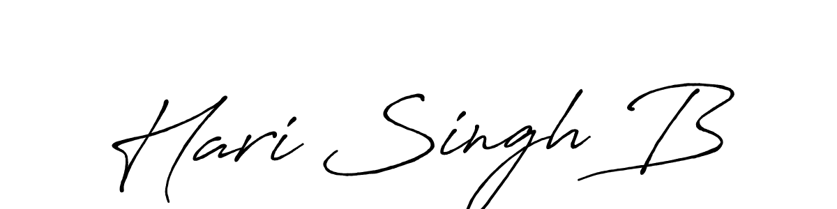 Make a beautiful signature design for name Hari Singh B. With this signature (Antro_Vectra_Bolder) style, you can create a handwritten signature for free. Hari Singh B signature style 7 images and pictures png