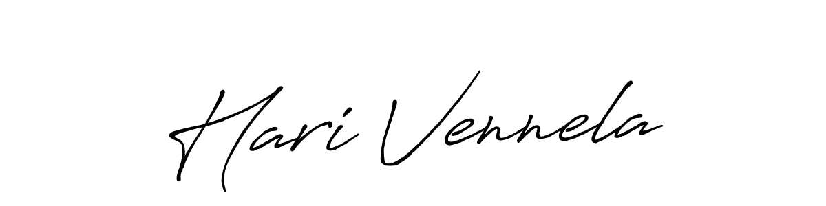 Antro_Vectra_Bolder is a professional signature style that is perfect for those who want to add a touch of class to their signature. It is also a great choice for those who want to make their signature more unique. Get Hari Vennela name to fancy signature for free. Hari Vennela signature style 7 images and pictures png