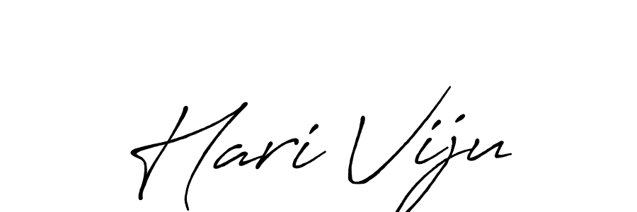 Use a signature maker to create a handwritten signature online. With this signature software, you can design (Antro_Vectra_Bolder) your own signature for name Hari Viju. Hari Viju signature style 7 images and pictures png