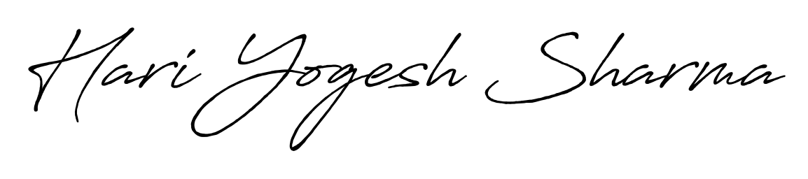 A timeless handwritten aesthetic for Hari Yogesh Sharma. The Antro_Vectra_Bolder font gives your signature a handcrafted feel with natural curves. Hari Yogesh Sharma signature style 7 images and pictures png