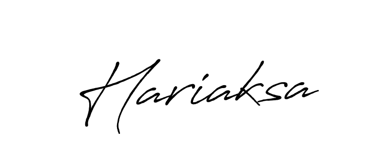 if you are searching for the best signature style for your name Hariaksa. so please give up your signature search. here we have designed multiple signature styles  using Antro_Vectra_Bolder. Hariaksa signature style 7 images and pictures png