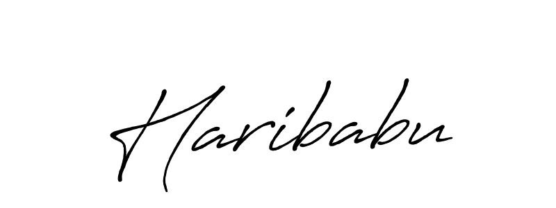 Create a beautiful signature design for name Haribabu. With this signature (Antro_Vectra_Bolder) fonts, you can make a handwritten signature for free. Haribabu signature style 7 images and pictures png