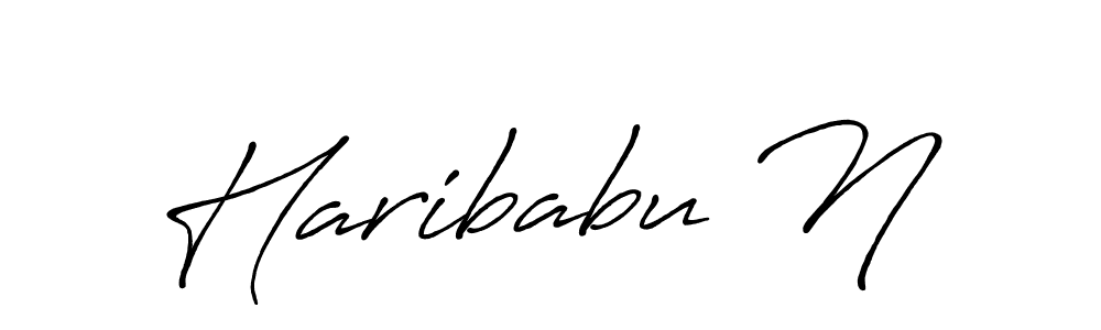 Make a beautiful signature design for name Haribabu N. Use this online signature maker to create a handwritten signature for free. Haribabu N signature style 7 images and pictures png