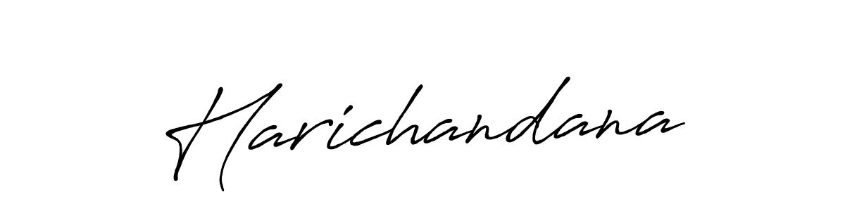 Design your own signature with our free online signature maker. With this signature software, you can create a handwritten (Antro_Vectra_Bolder) signature for name Harichandana. Harichandana signature style 7 images and pictures png