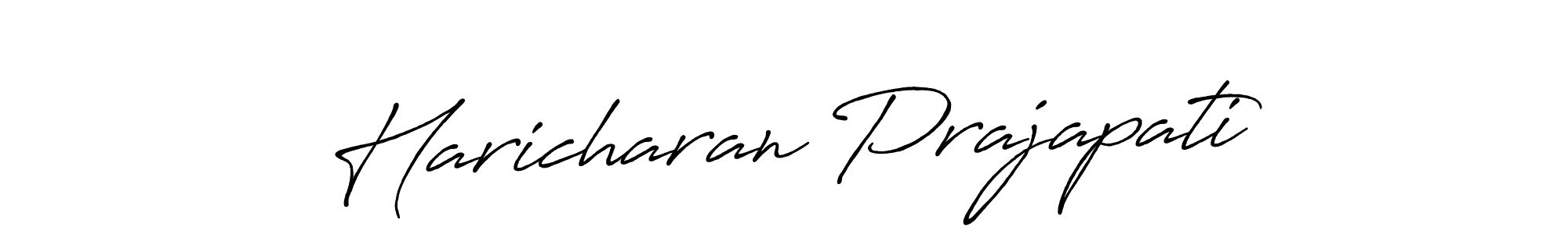 How to make Haricharan Prajapati name signature. Use Antro_Vectra_Bolder style for creating short signs online. This is the latest handwritten sign. Haricharan Prajapati signature style 7 images and pictures png