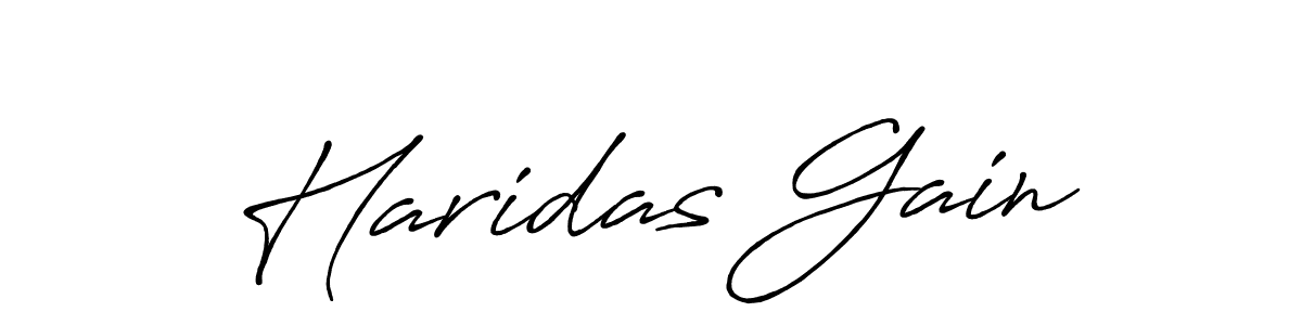 Design your own signature with our free online signature maker. With this signature software, you can create a handwritten (Antro_Vectra_Bolder) signature for name Haridas Gain. Haridas Gain signature style 7 images and pictures png