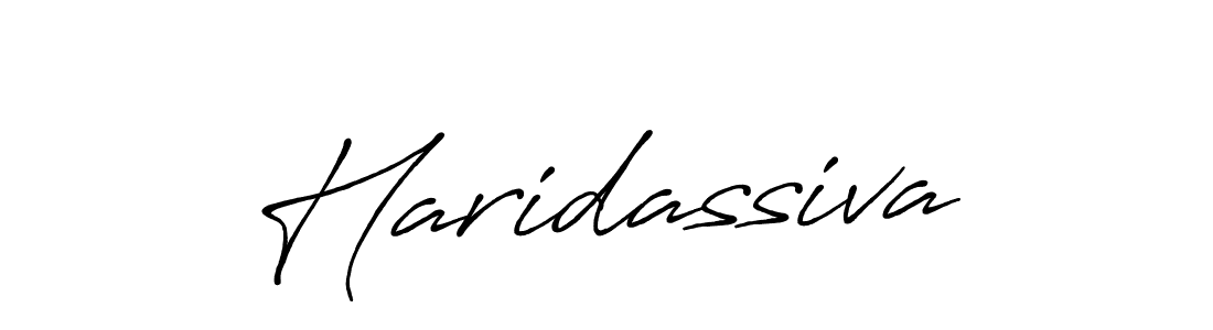 Create a beautiful signature design for name Haridassiva. With this signature (Antro_Vectra_Bolder) fonts, you can make a handwritten signature for free. Haridassiva signature style 7 images and pictures png