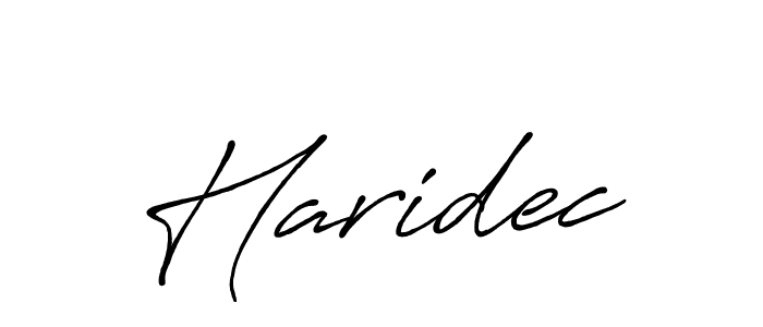 Make a beautiful signature design for name Haridec. With this signature (Antro_Vectra_Bolder) style, you can create a handwritten signature for free. Haridec signature style 7 images and pictures png