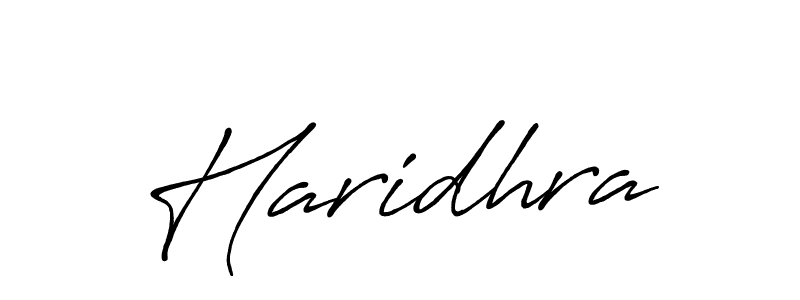 Create a beautiful signature design for name Haridhra. With this signature (Antro_Vectra_Bolder) fonts, you can make a handwritten signature for free. Haridhra signature style 7 images and pictures png