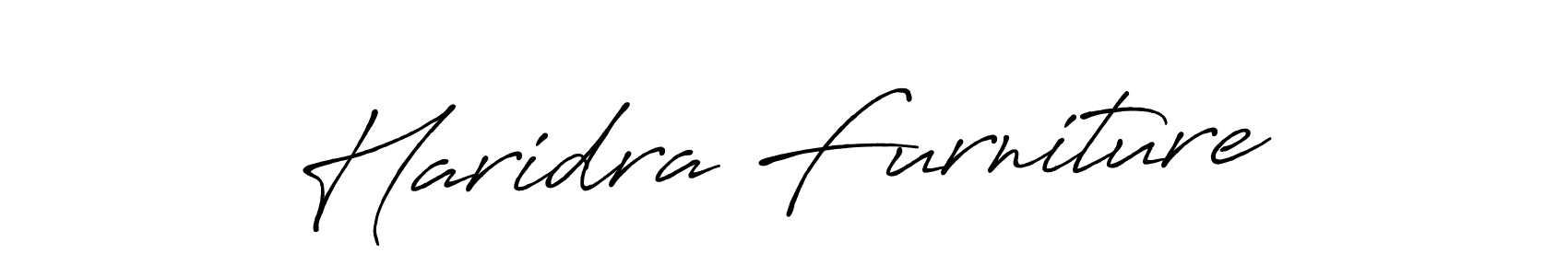 Make a beautiful signature design for name Haridra Furniture. With this signature (Antro_Vectra_Bolder) style, you can create a handwritten signature for free. Haridra Furniture signature style 7 images and pictures png