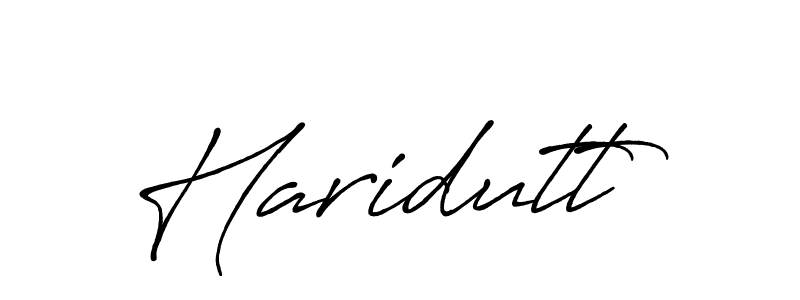 Make a beautiful signature design for name Haridutt. With this signature (Antro_Vectra_Bolder) style, you can create a handwritten signature for free. Haridutt signature style 7 images and pictures png