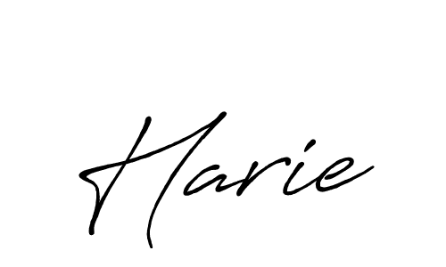 Use a signature maker to create a handwritten signature online. With this signature software, you can design (Antro_Vectra_Bolder) your own signature for name Harie. Harie signature style 7 images and pictures png