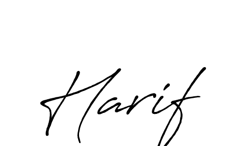 How to make Harif name signature. Use Antro_Vectra_Bolder style for creating short signs online. This is the latest handwritten sign. Harif signature style 7 images and pictures png