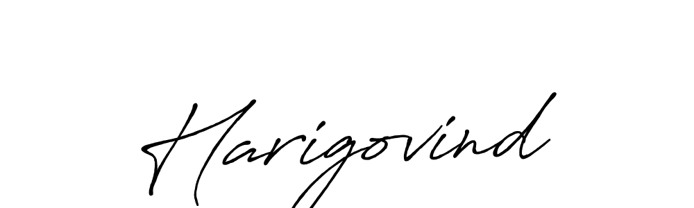 How to make Harigovind name signature. Use Antro_Vectra_Bolder style for creating short signs online. This is the latest handwritten sign. Harigovind signature style 7 images and pictures png