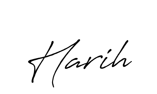 Design your own signature with our free online signature maker. With this signature software, you can create a handwritten (Antro_Vectra_Bolder) signature for name Harih. Harih signature style 7 images and pictures png