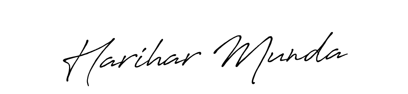 The best way (Antro_Vectra_Bolder) to make a short signature is to pick only two or three words in your name. The name Harihar Munda include a total of six letters. For converting this name. Harihar Munda signature style 7 images and pictures png