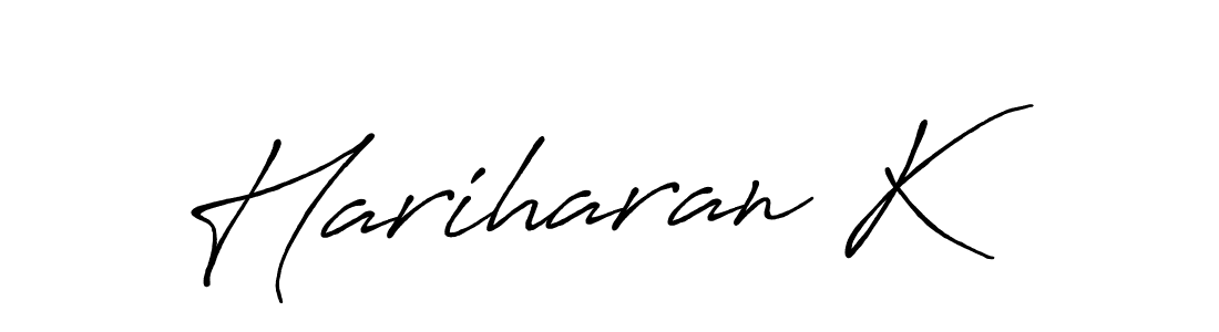 Hariharan K stylish signature style. Best Handwritten Sign (Antro_Vectra_Bolder) for my name. Handwritten Signature Collection Ideas for my name Hariharan K. Hariharan K signature style 7 images and pictures png