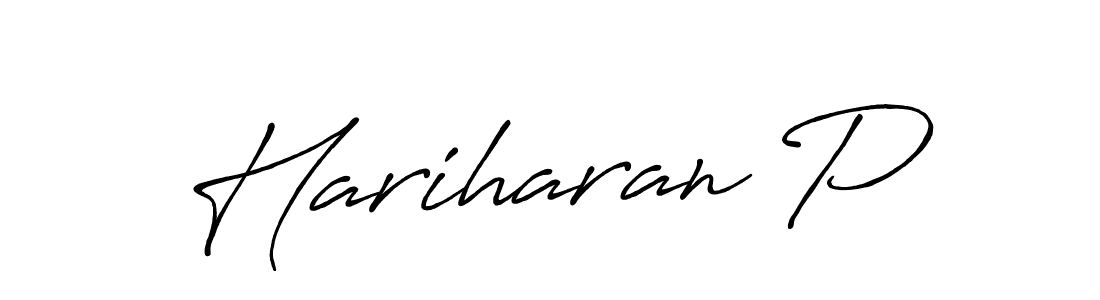 How to make Hariharan P signature? Antro_Vectra_Bolder is a professional autograph style. Create handwritten signature for Hariharan P name. Hariharan P signature style 7 images and pictures png