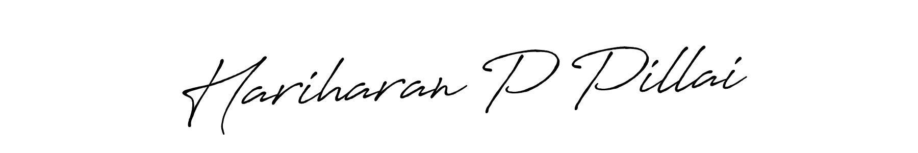 Make a beautiful signature design for name Hariharan P Pillai. With this signature (Antro_Vectra_Bolder) style, you can create a handwritten signature for free. Hariharan P Pillai signature style 7 images and pictures png