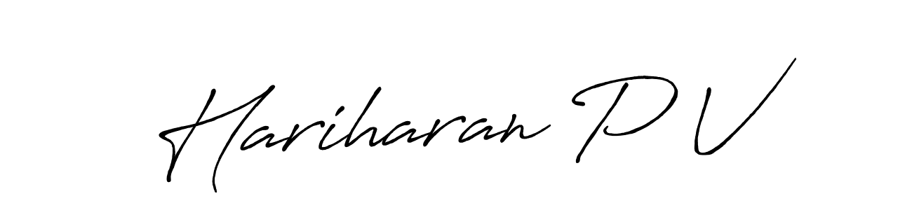 Similarly Antro_Vectra_Bolder is the best handwritten signature design. Signature creator online .You can use it as an online autograph creator for name Hariharan P V. Hariharan P V signature style 7 images and pictures png