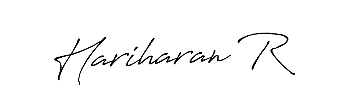 Make a beautiful signature design for name Hariharan R. With this signature (Antro_Vectra_Bolder) style, you can create a handwritten signature for free. Hariharan R signature style 7 images and pictures png