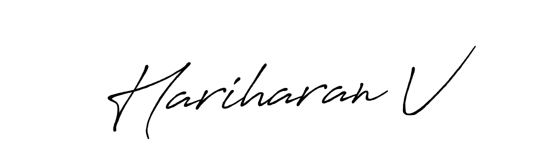 You should practise on your own different ways (Antro_Vectra_Bolder) to write your name (Hariharan V) in signature. don't let someone else do it for you. Hariharan V signature style 7 images and pictures png