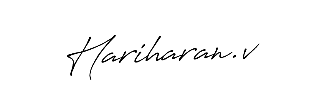 Also we have Hariharan.v name is the best signature style. Create professional handwritten signature collection using Antro_Vectra_Bolder autograph style. Hariharan.v signature style 7 images and pictures png